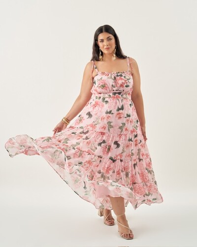 Foto vestido floral florenza quebela