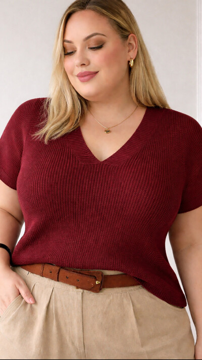 Foto Blusa decote v tricot planet