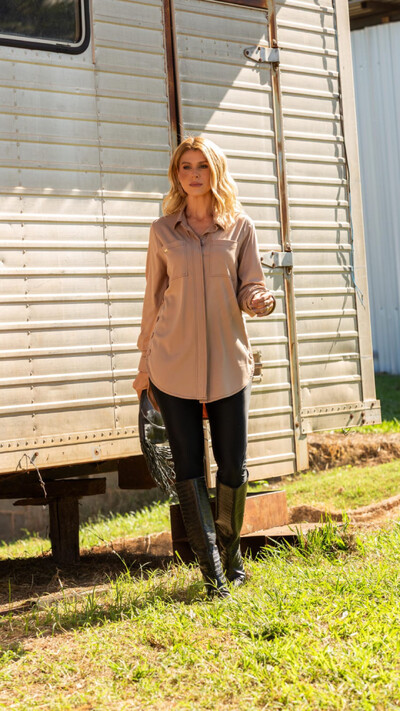 Fotopre venda calca poliamida rosamili