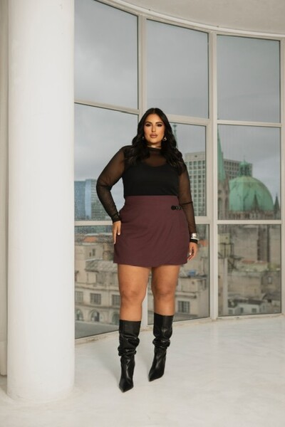 Foto PRE VENDA saia transpassada com fivela divas