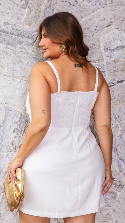 Fotopre venda vestido curto busto assimetrico sensoriale mr fr