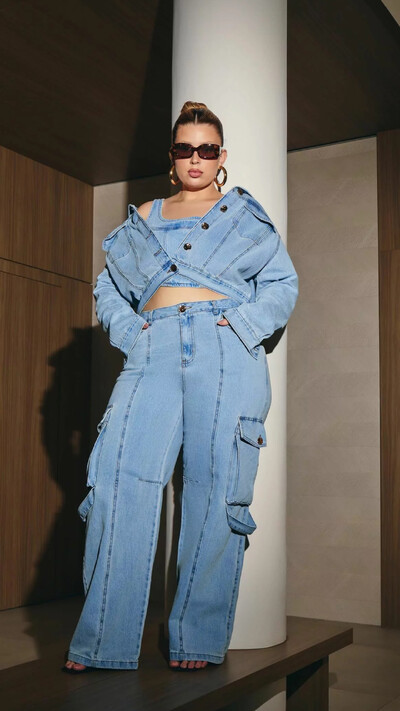 Fotocalca cargo blue jeans izzat