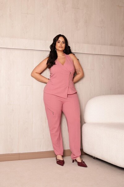 Foto blusa alfaiataria crepe scuba diana upper