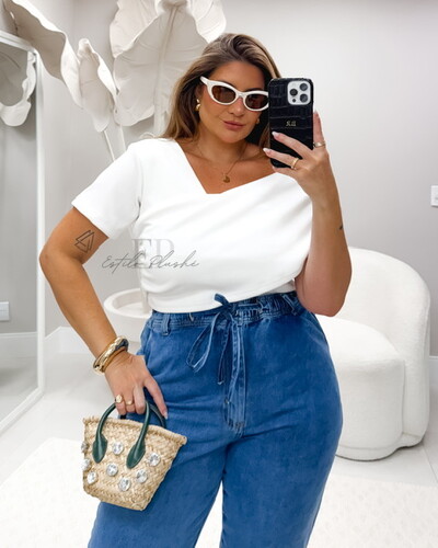 Foto blusa canelada ribana assimetrica nah 9