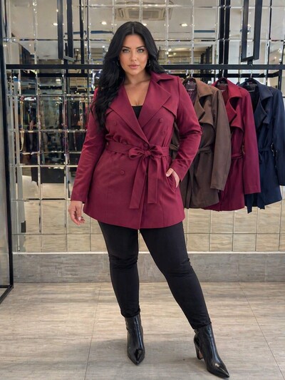 Foto sobretudo alfaiataria hotpink