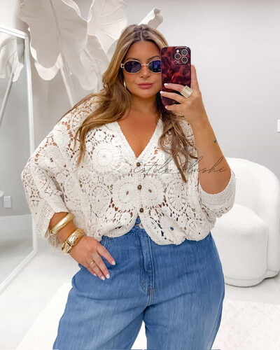 Foto Blusa crochet lux botoes brunah