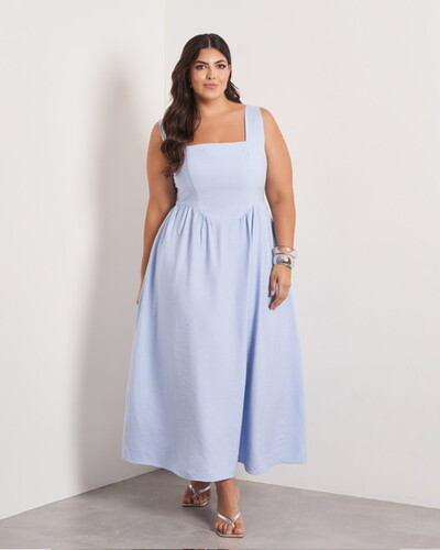 FotoVestido decote quadrado alfa viscose kayla