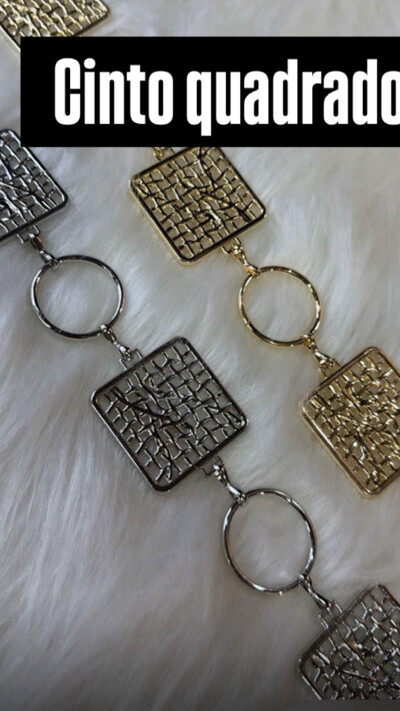 Foto cinto metal quadrado 135cm