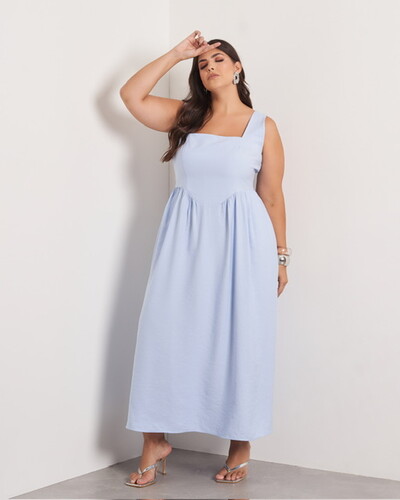 Foto Vestido decote quadrado alfa viscose kayla