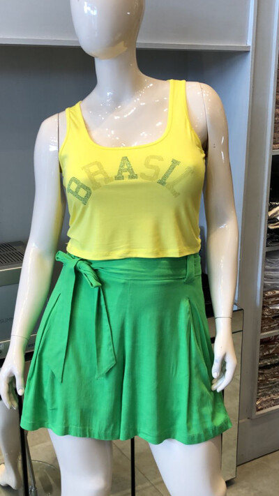 Foto regata hotfix cropped midi brasil predil