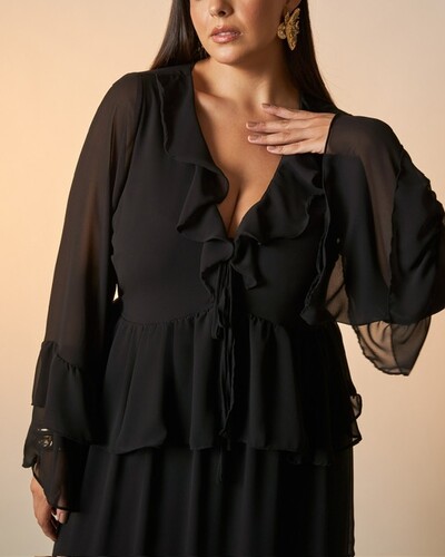 Foto vestido chiffon lina kayla