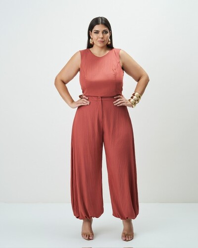 Foto conjunto blusa e calca aladin quebela