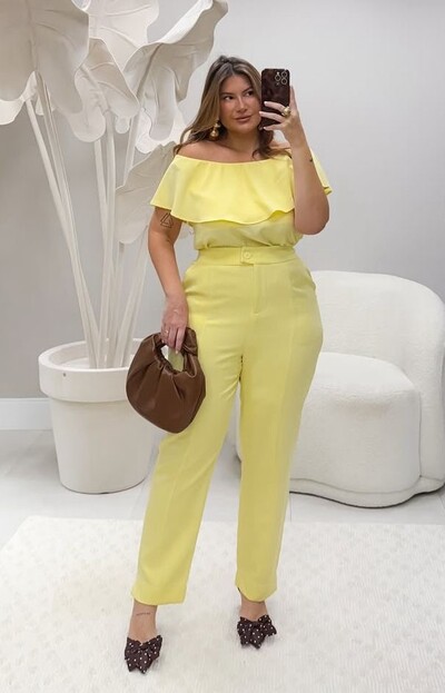 Foto blusa twill spandex ombro a ombro upper