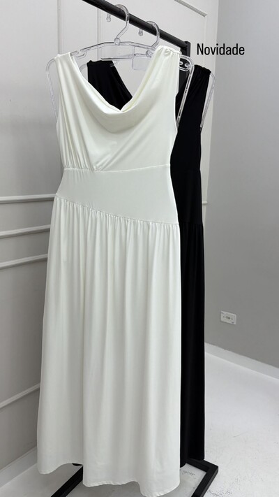 Foto Vestido em malha amni toque gelado grecia hotpink