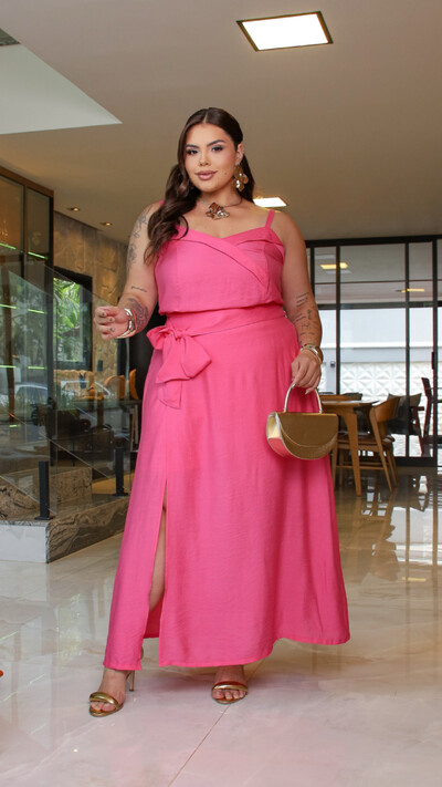 Foto pre venda conjunto saia longa e blusa transpassada viscose com poliamida mr fr