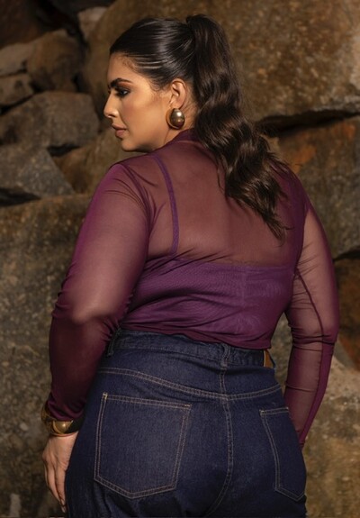 Fotopre venda blusa tule poliamida+ regata midi malha season divas