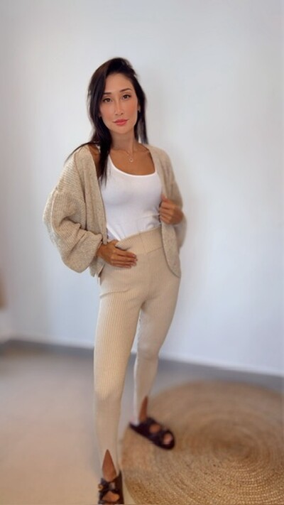 Foto calca de tricot pezinho planet