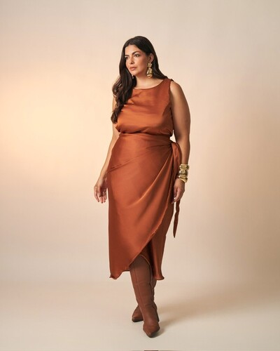 Fotosaia midi melissa acetinado poliester kayla