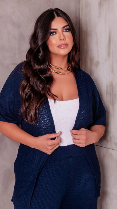 Fotoconjunto tricot solo kimono+ calca com forro embutido planet