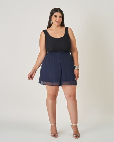 Foto shorts alicia kayla liso e forro