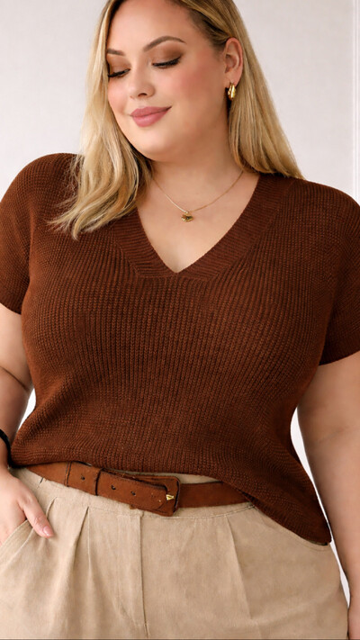 Foto Blusa decote v tricot planet