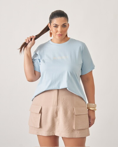 Foto T shirt blessed algodao kayla