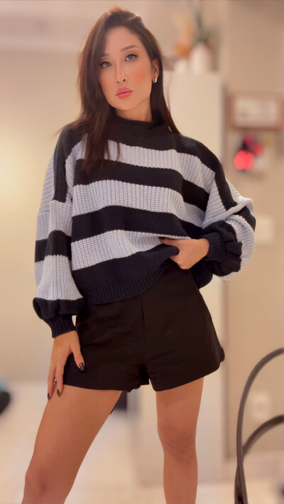 Foto Blusa listra tricot planet