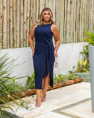 Foto pre venda vestido simone canelado mr fr