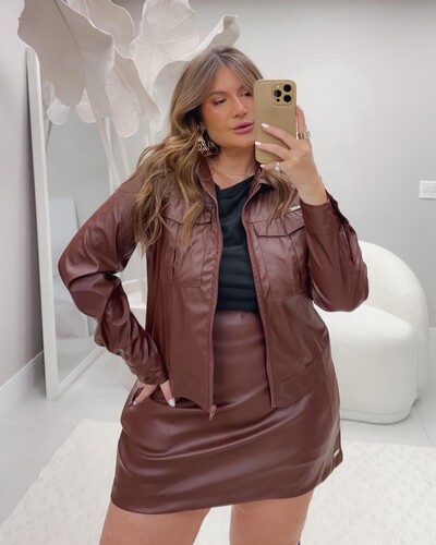 Fotopre venda saia courino rosamili