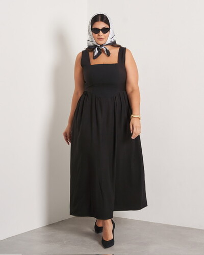 FotoVestido decote quadrado alfa viscose kayla