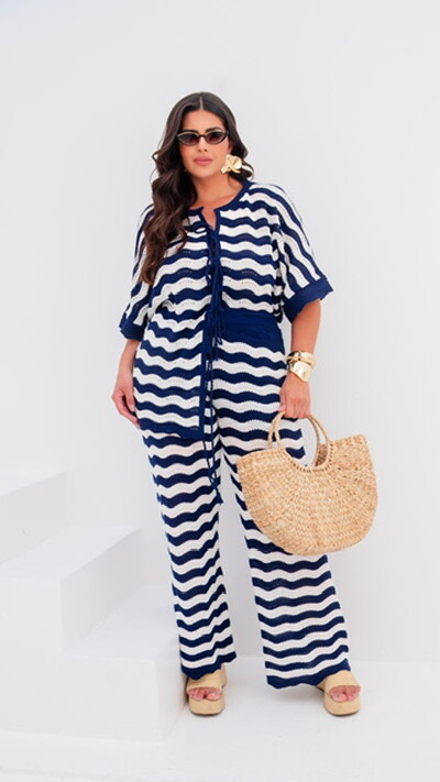 Foto conjunto tricot zigzag lacinhos planet0