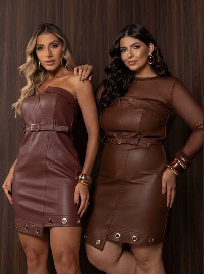 Foto pre venda vestido courino assimetrico tomara ilhos divas