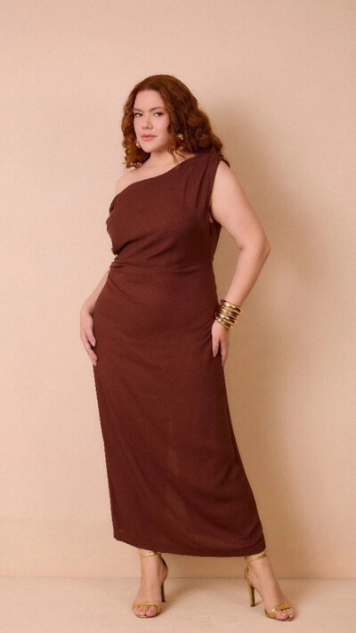 Foto Vestido ombro linho sml provador