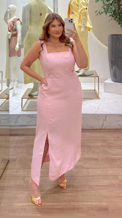 Foto Vestido alfaiataria sensoriale linho tami upper