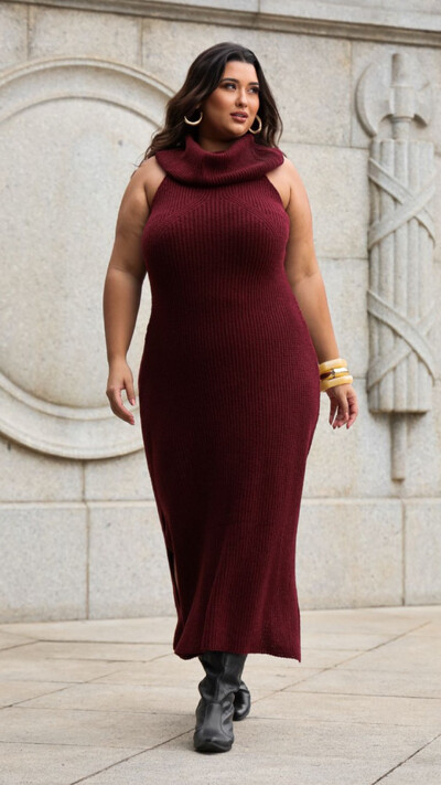 Foto Vestido longo tricot modal paris planet