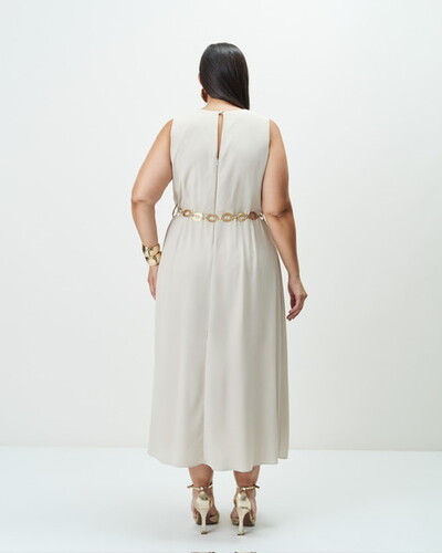 Fotovestido decote transpassado classica quebela