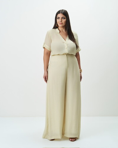 Foto conjunto summer camisa+ calca reta quebela