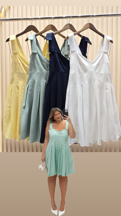 Foto Vestido drapeado chicle