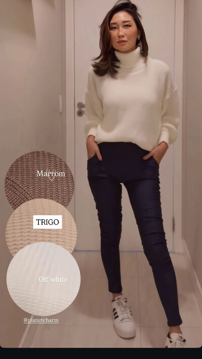 Foto Blusa tricot gola nah planet
