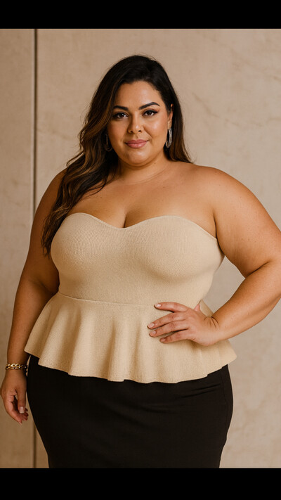 Foto blusa peplum tricot modal planet provador