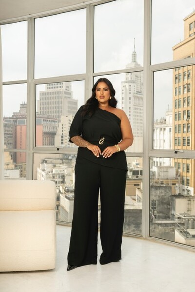 Foto PRE VENDA conjunto blusa um ombro e pantalona divas