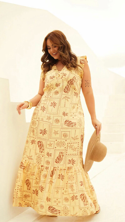 Foto Vestido rsyon estampado upper