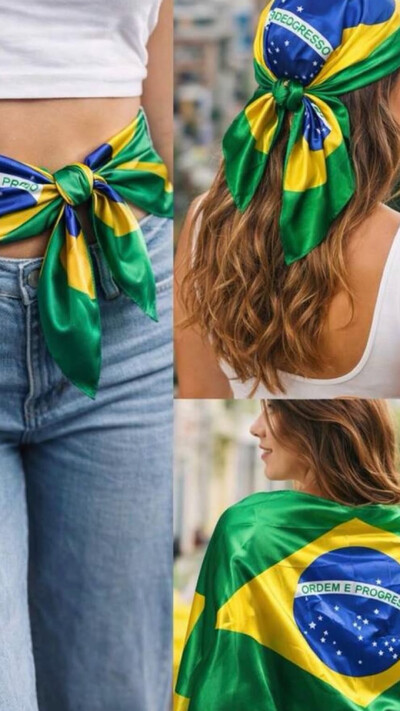 Fotolenco cetim bandeira do brasil