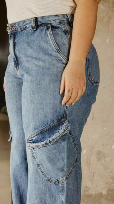 Fotocalca jeans cargo diagonal izzat