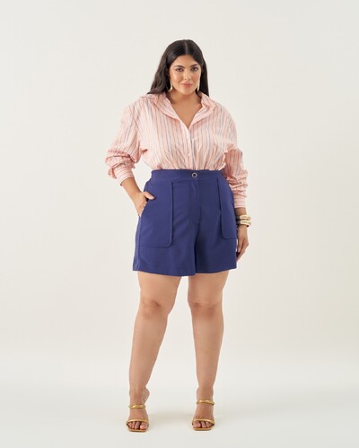 Foto shorts alfaiataria charger quebela