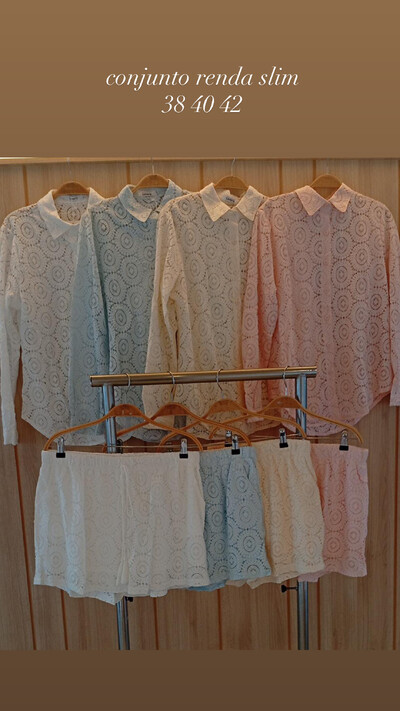 Foto conjunto lovely renda slim