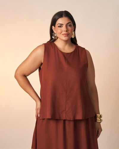 Foto blusa viscose e linho clea kayla