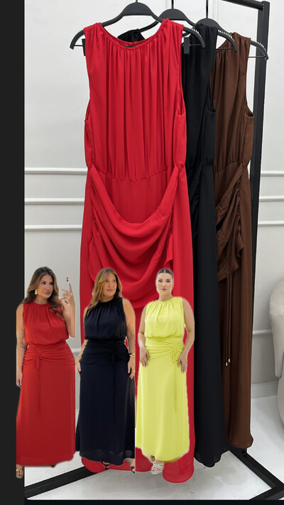 Foto vestido longo hotpink