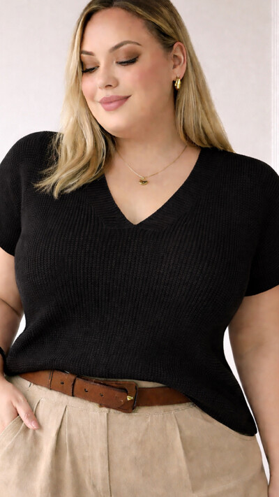 Foto Blusa decote v tricot planet