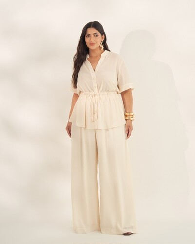 Foto conjunto camisa parka+ calca fluida quebela